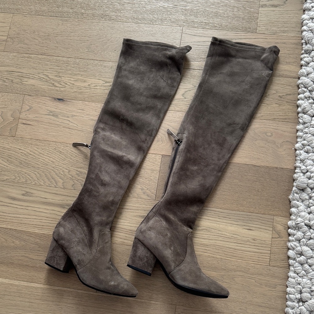 NEW Over the Knee Brown Faux Suede Boots